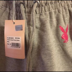 Missguided Shorts - Missguided Playboy Slogan Runner Shorts Size 6 Missguided Shorts - Missguided Playboy Slogan Runner Shorts Size 6